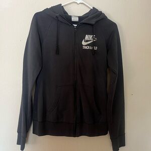 Women’s Nike Track & Field gray athletic hooded zip up jacket size medium M
